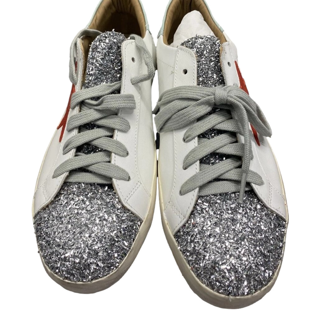 MICHELE LOPRIORE Gemma Terry Sneakers – 9 – White Terrycloth Low-Tops